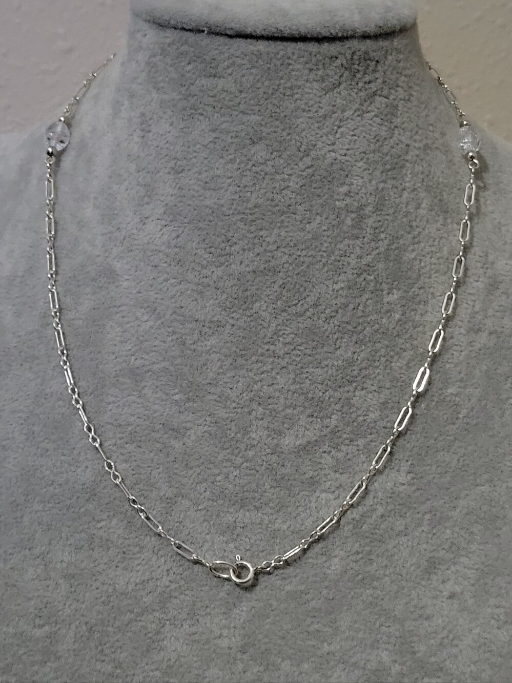 Elegant Sterling Silver Clear Quartz Y-Necklace - Picture 2 of 7